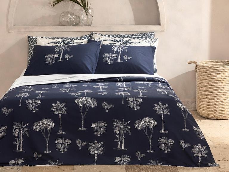 Комплект пододеяльников Wild Palms из хлопка, 160x220 см, темно-синий