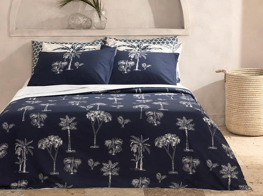 Комплект пододеяльников Wild Palms из хлопка, 160x220 см, темно-синий