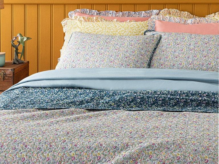 Многоцелевое односпальное покрывало Floral Heaven 160x220 см Seledon
