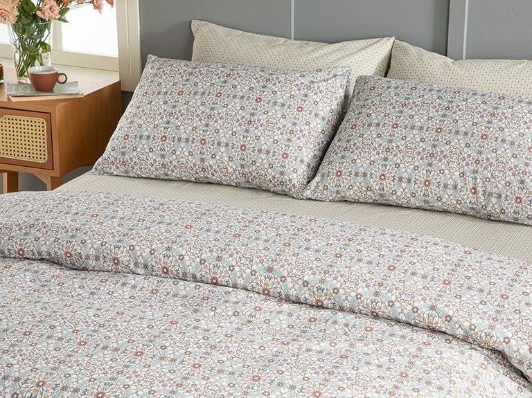 Набор пододеяльников для пуховых одеял Sunflower Easy to Iron Single 160x220 см, розовый – горчичный