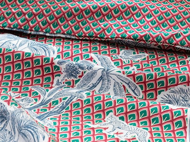 Комплект пододеяльников Toile De Jouy из хлопка King Size 240x220 см фуксия