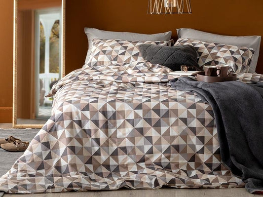 Набор пододеяльников Trigon Cotton King Size 240x220 см, серый - бежевый
