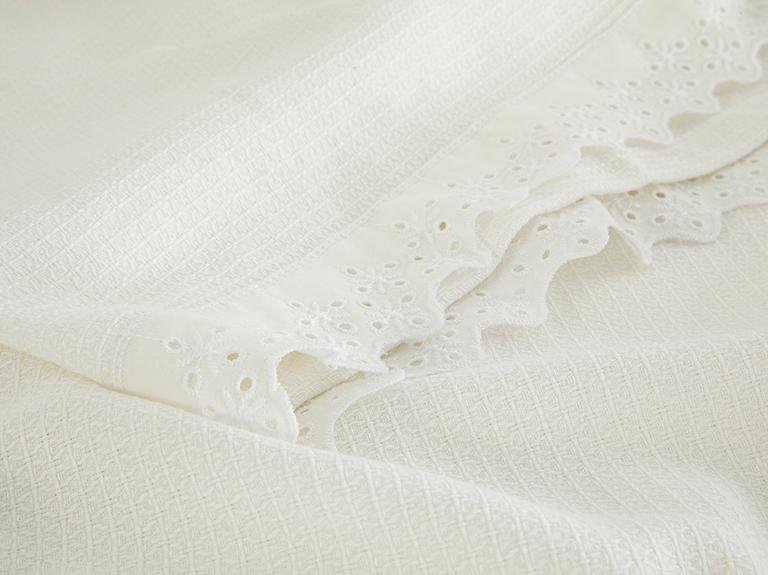 Elegancy Scalloped Double Pike 200x220 см, белый