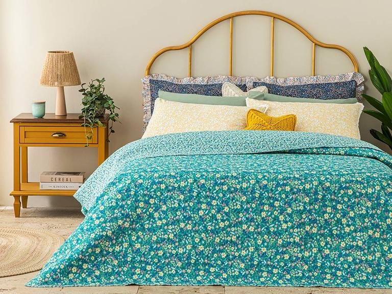 Универсальная обложка Fresh Blossom King Size 240x220 см, зеленая