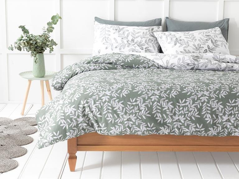 Комплект пододеяльников Olive Twig Crepe 160x220 см оливково-зеленый