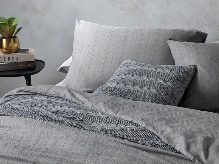 Комплект пододеяльников Aurora Silky Touch King Size 240X220 см, серый
