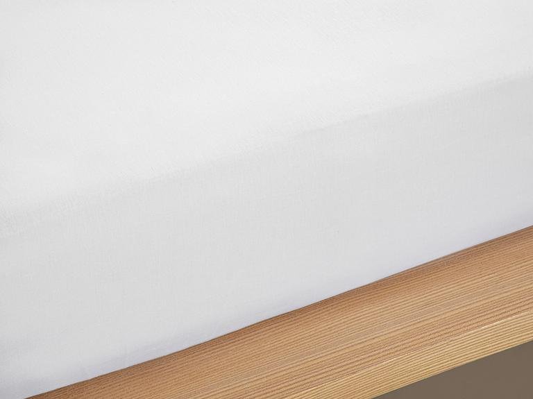 Однотонная хлопковая простыня King Size 260x280 см, белая