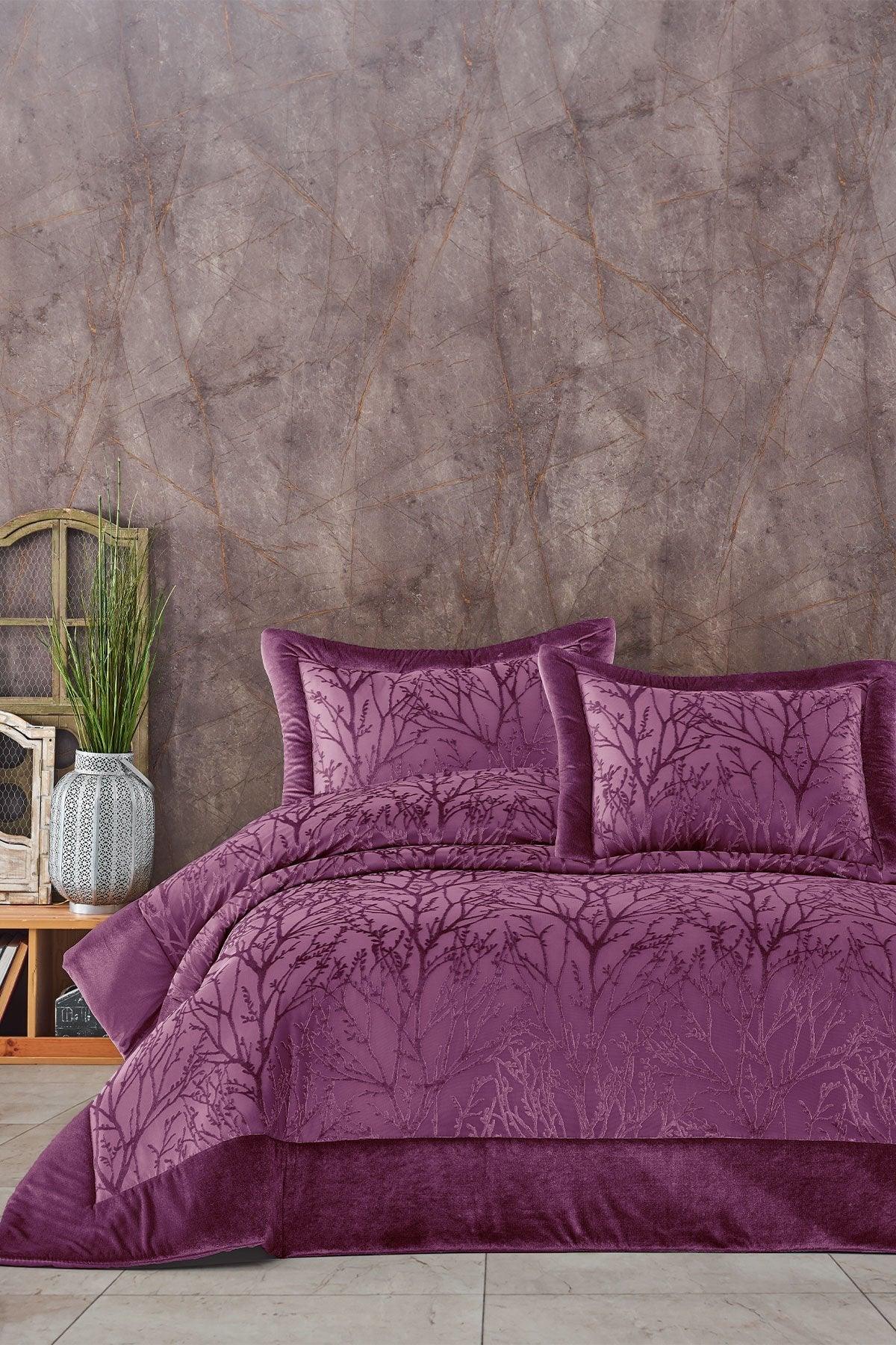 Комплект покрывал с наполнителем из двойного волокна Velvet Spring Plum