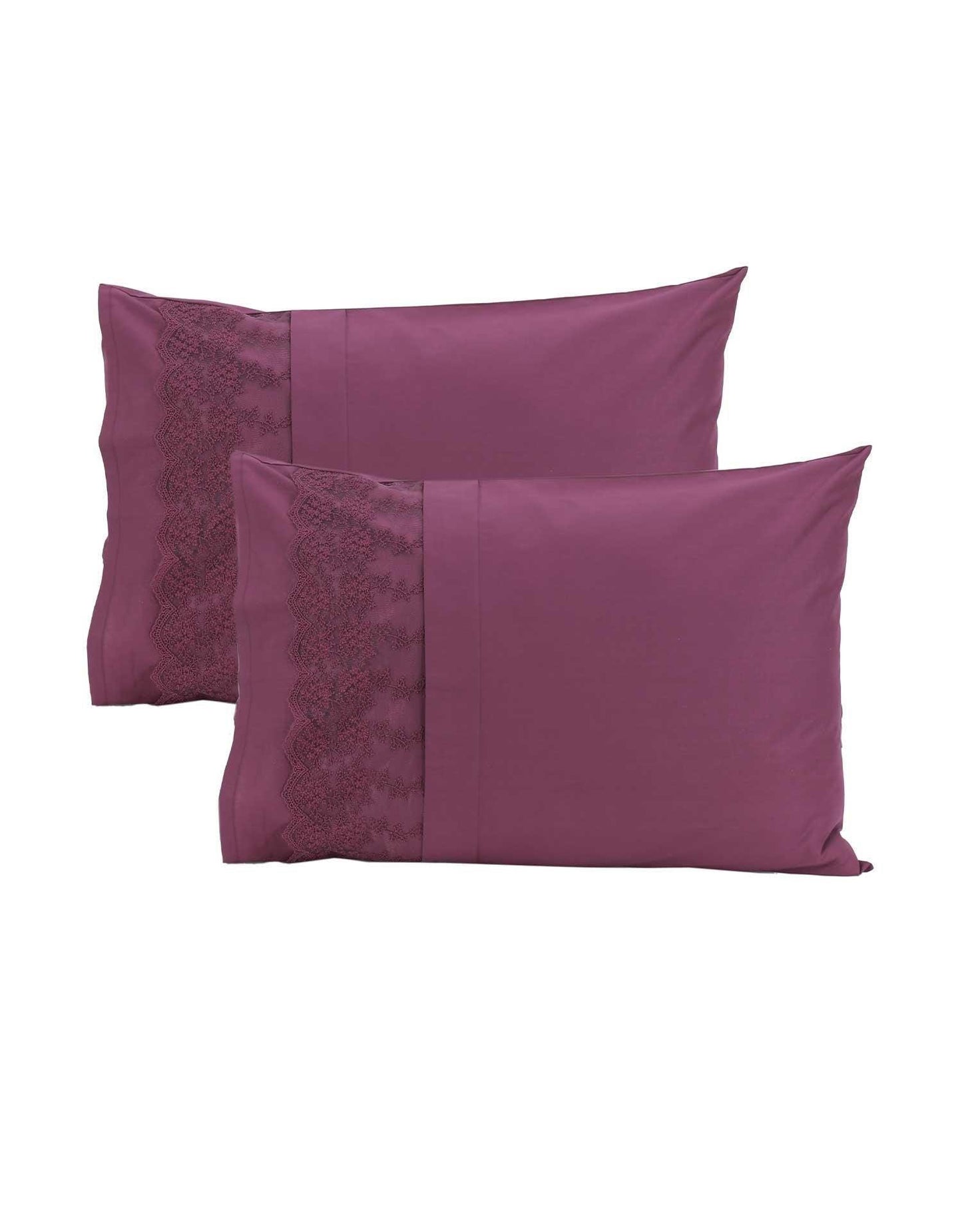 Набор из 7 предметов из хлопка с пододеяльником и кружевной синелью из пике Dream Plum