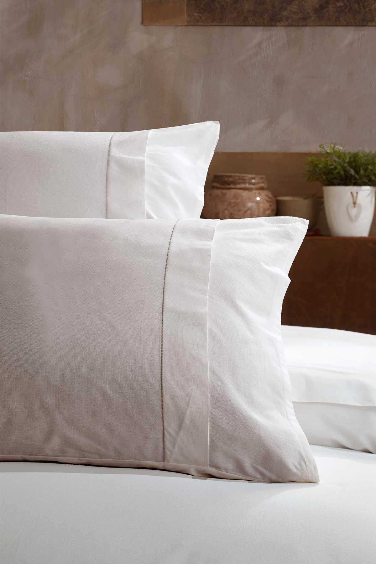 Ranfors Cotton Pillow Cover 100% Natural Cotton 2 Pieces Ecru