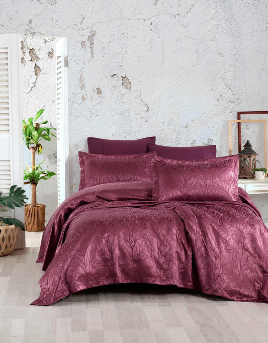 Комплект покрывал с двойной жаккардовой синельной тканью Miracle Plum